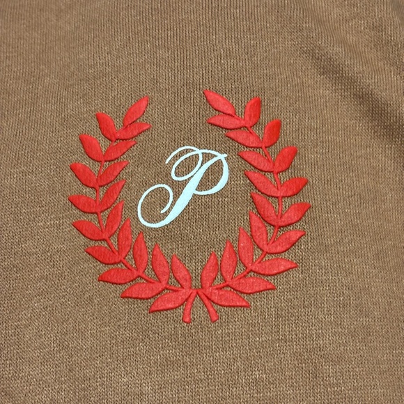 PINK Victoria's Secret Cropped Rust-Brown Hoodie - Picture 3 of 4